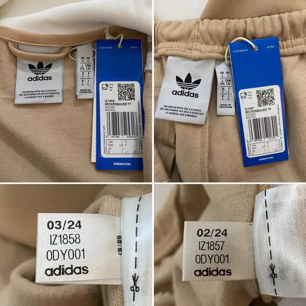 Adidas Originals Classic Beckenbauer Tracksuit Magic Beige White Size L
